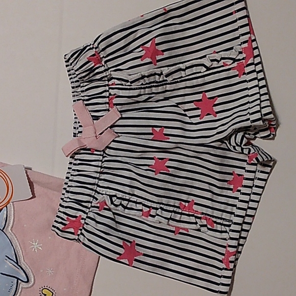 NWT Adorable Wonder Nation Newborn Ruffle Top Short 2pc Summer Set - Picture 5 of 11